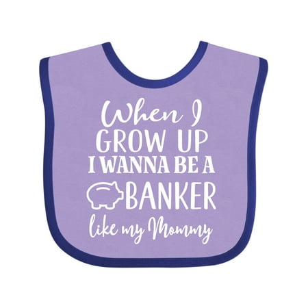 

Inktastic Banker Like Mommy Future Job Gift Baby Boy or Baby Girl Bib