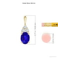 thumbnail image 5 of ANGARA Natural 1.25 ct Tanzanite Solitaire Pendant with Trio Diamond in 14K Yellow Gold for Women (Size-8x6mm) | December Birthstone, Anniversary, Jewelry Gift for Women | Natural Tanzanite Necklace, 5 of 9