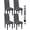03# Black, variant on Dining Room Chair Covers Set of 4, Washable Kitchen Seat Protector, Removable Printed Stretchable Parsons Chair Slipcover for Room, Office, Hotel, Ceremony(03# Black)