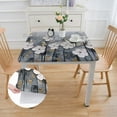 thumbnail image 2 of WERPE Table Cover Pallet Knife White Lily Bouquet of Flowers Floral Square Tablecloth white, 2 of 7