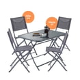 thumbnail image 1 of Naterial Set de Comedor: Mesa+ 4 Sillas Plegables de Acero Apta para Exterior, Modelo Emys, 1 of 5
