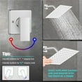 thumbnail image 5 of 8 Inch Shower Head and Handle Set Square Shower Faucet Set Bathroom Rainfall Shower System Stainless Steel Showerhead Single Function Shower Trim Kit,Female Thread Valve,Polished Chrome, 5 of 14