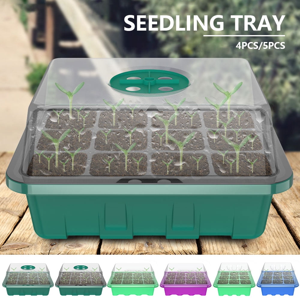 Plant Propagator Seeding Trays Seed Seedling Starter Tray Pots 6 & 12 Cells Box 
