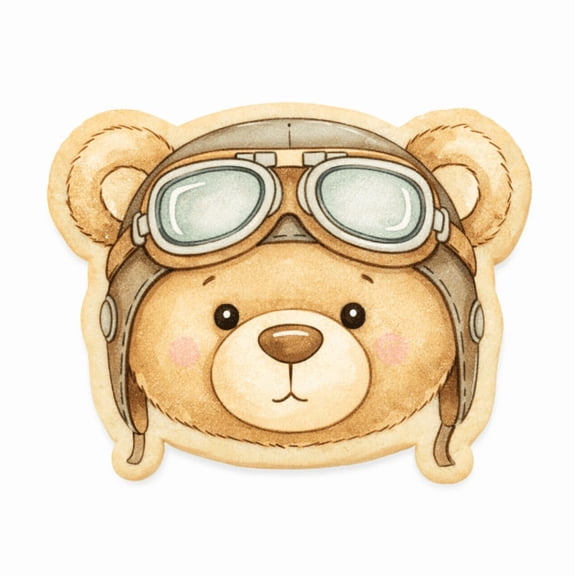 Glasses & Hat Bear Cookie Cutter and Stamp