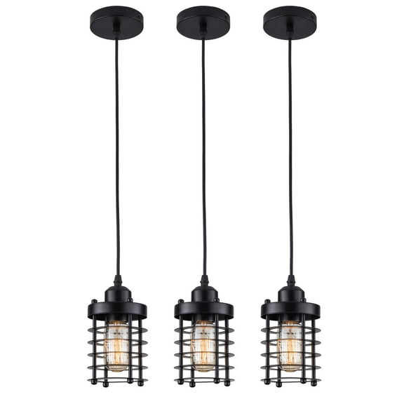 SHZICMY 3 pack Farmhouse Kitchen Island Hanging Pendant Lighting Rustic Ceiling Light