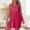 Hot Pink(New), variant on PNTUTB Summer Women's Fashion Print Casual Round Neck Loose Loungewear Double Spaghetti Strap Nightgown