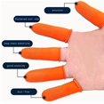 thumbnail image 4 of 100-300Pcs Disposable Fingertips Protector Gloves Natural Rubber Non-slips Anti-static Latex Finger Cots Fingertips Durable Tool black 100pcs, 4 of 6