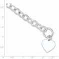 thumbnail image 3 of Sterling Silver Engraveable Heart Fancy Link Bracelet (7.5 X 17) Made In India qg1464-7.5, 3 of 5