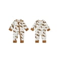 thumbnail image 2 of BemeyourBBs Baby Boy Western Cowboy Outfits Newborn Boys Romper Cactus Horse Print Long Sleeve Zip-up Jumpsuit Casual Infant Clothes, 2 of 9