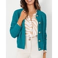 thumbnail image 4 of Suéter PRETTYGARDEN para mujer, cárdigan azul con botones, talla M, 4 of 6