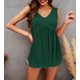 thumbnail image 2 of Camiseta Sin Mangas Para Mujer Sin Mangas Cami Tops Moda Cuello en V Color Sólido Blusa de Encaje Odeerbi ODB158623, 2 of 9