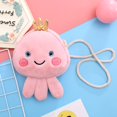 thumbnail image 2 of fresh messenger bag jellyfish bag ocean doll cartoon cute mobile phone coin purse plush bag girl heqiyong LED, 2 of 2