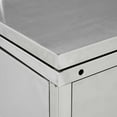 thumbnail image 3 of vidaXL Double Wheelie Bin Shed 240 L Stainless Steel, 3 of 5