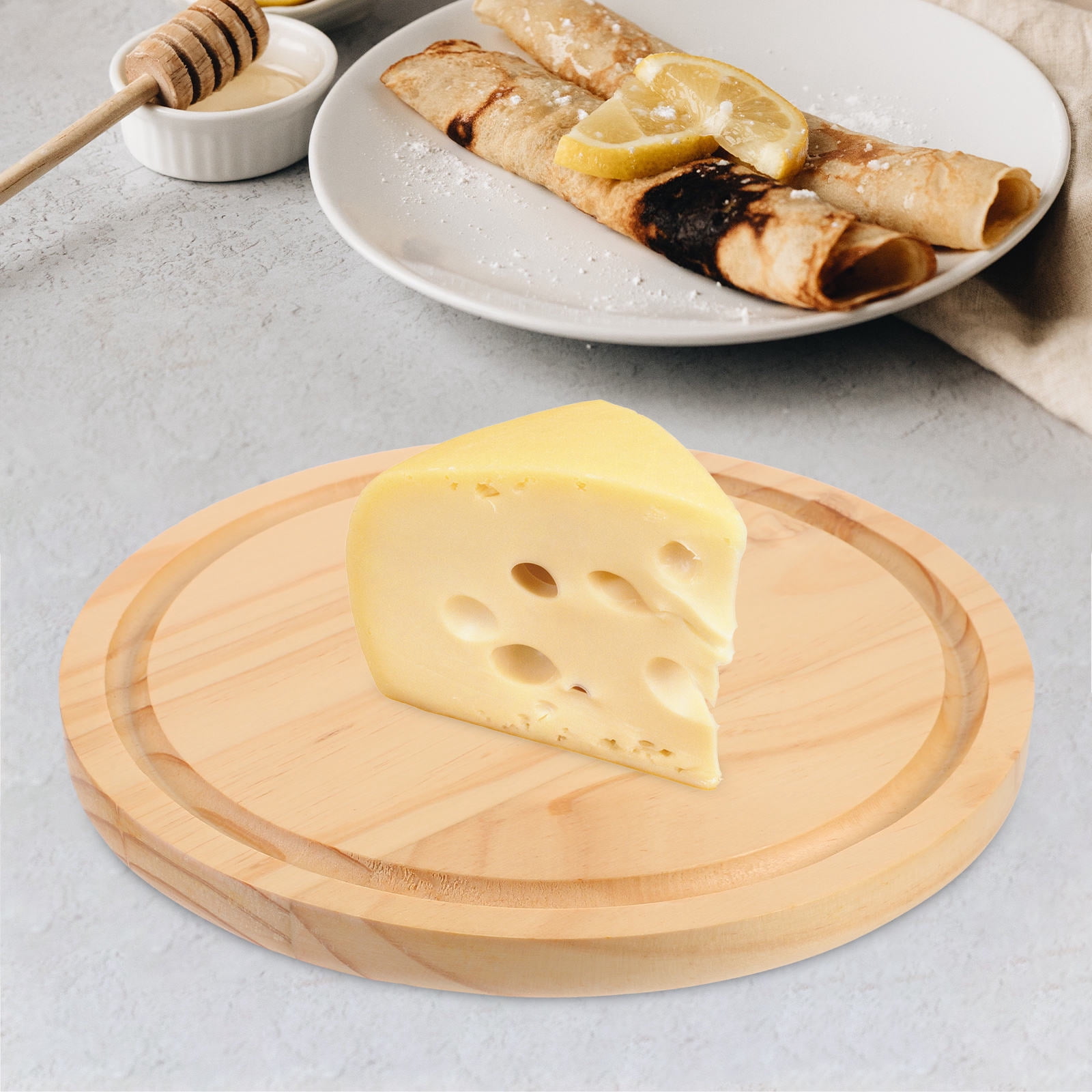 Tineasur Tabletop Wood Serving Plate Cutting Board Wood 1Set