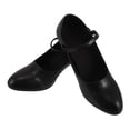 thumbnail image 4 of par de zapatos de baile con tiras en T para mujer, zapatos de vestir de piel sintética para baile de salón y latino (talla 39), 4 of 7