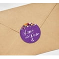 thumbnail image 3 of Darling Souvenir 45 Pcs Violet Round Floral & Anchor Save The Date Stickers DIY Envelope Seals-1.6 Inches, 3 of 4