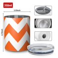 thumbnail image 4 of 12oz Coffee Tumblers Orange Modern Art Geometric Stainless Steel Vacuum Insulated Travel Tumbler Coffee Cups Mug with Lid and Straw with Cleaning Brush for Cold & Hot Drinks, 4 of 5