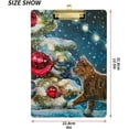 thumbnail image 3 of FMSHPON Christmas Xmas Merry Ball Cat Clipboard Hardboard Wood Nursing Clip Board and Pull for Standard A4 Letter 13x9 inches, 3 of 5