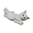 thumbnail image 4 of Estatuilla de gato tumbado escultura decorativa resina moderna shamjiam, 4 of 8