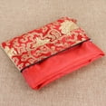 thumbnail image 5 of Retro Scripture Bag Double-layer Thickened Ethnic Dragon Pattern Rich Flower Zipper Jewelry Bag Brocade Buddhist Scripture Bags Red rich flower Blue 24x34cm, 5 of 6