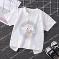 thumbnail image 1 of Sanrio-ropa de Cinnamoroll para niñas, camiseta Kawaii, ropa informal de dibujos animados de Hello Kitty, camisetas de Anime para niños, 1 of 3