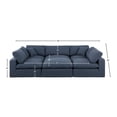 thumbnail image 4 of Meridian Furniture Comfy Navy Linen Textured Fabric Modular Sectional, 4 of 10
