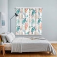 thumbnail image 3 of Teal Red Coastal Kitchen Curtains Window Panels, Beach Nautical Sea Turtle Coral Starfish Insulated Window Treatment Curtain, Grommet Curtains for Bedroom/Living Room/Bathroom, 2 Piece 42"Wx63"L, 3 of 8