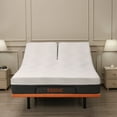 thumbnail image 6 of ESHINE Adjustable Bed Frame with 14-inch Split Queen Top Gel Memory Foam Mattress, Massage, USB Ports, Underbed Light, Head and Foot Incline, Orange Split Queen, 6 of 8