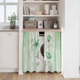 thumbnail image 6 of Green Flowers Kitchen Curtain for Berdoom Living Room Cafe 45 Inch Length, Spring Floral Elegant Pastoral Botanical Tiers Curtains Light Filtering Drapes Window Treatment 2 Panels 52"Wx45"L, 6 of 8