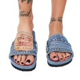 thumbnail image 4 of Women's Stylish Denim Slides Handmade Denim Slip-on Slippers Of Recycled Jeans For, 4 of 4