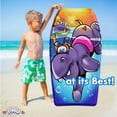 thumbnail image 6 of PMU 26 Inch Hippo Printed Bodyboard - Lightweight Wrist Leash Slick Bottom Boogie Board for Beach, Sea & Pool - Surfing Board for Kids, Teens & Adults Wave Conditions Pkg/1, 6 of 8