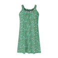 thumbnail image 4 of SDNall Printemps et Été Femmes Mode Décontracté Imprimé Col Rond Sans Manches Robe Large au Genou, 4 of 9