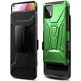thumbnail image 2 of Nagebee Case for Motorola Moto G Stylus 2021 with Tempered Glass Screen Protector (Full Coverage), Belt Clip Holster with Built-in Kickstand, Heavy Duty Protective Shockproof Armor Rugged Case (Green), 2 of 6