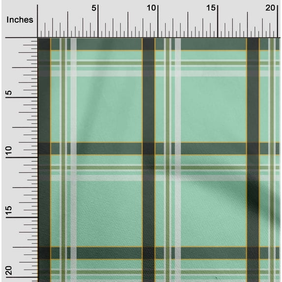 oneOone Cotton Poplin Twill Mint Green Fabric Madras Check Sewing Craft Projects Fabric Prints By Yard 56 Inch Wide