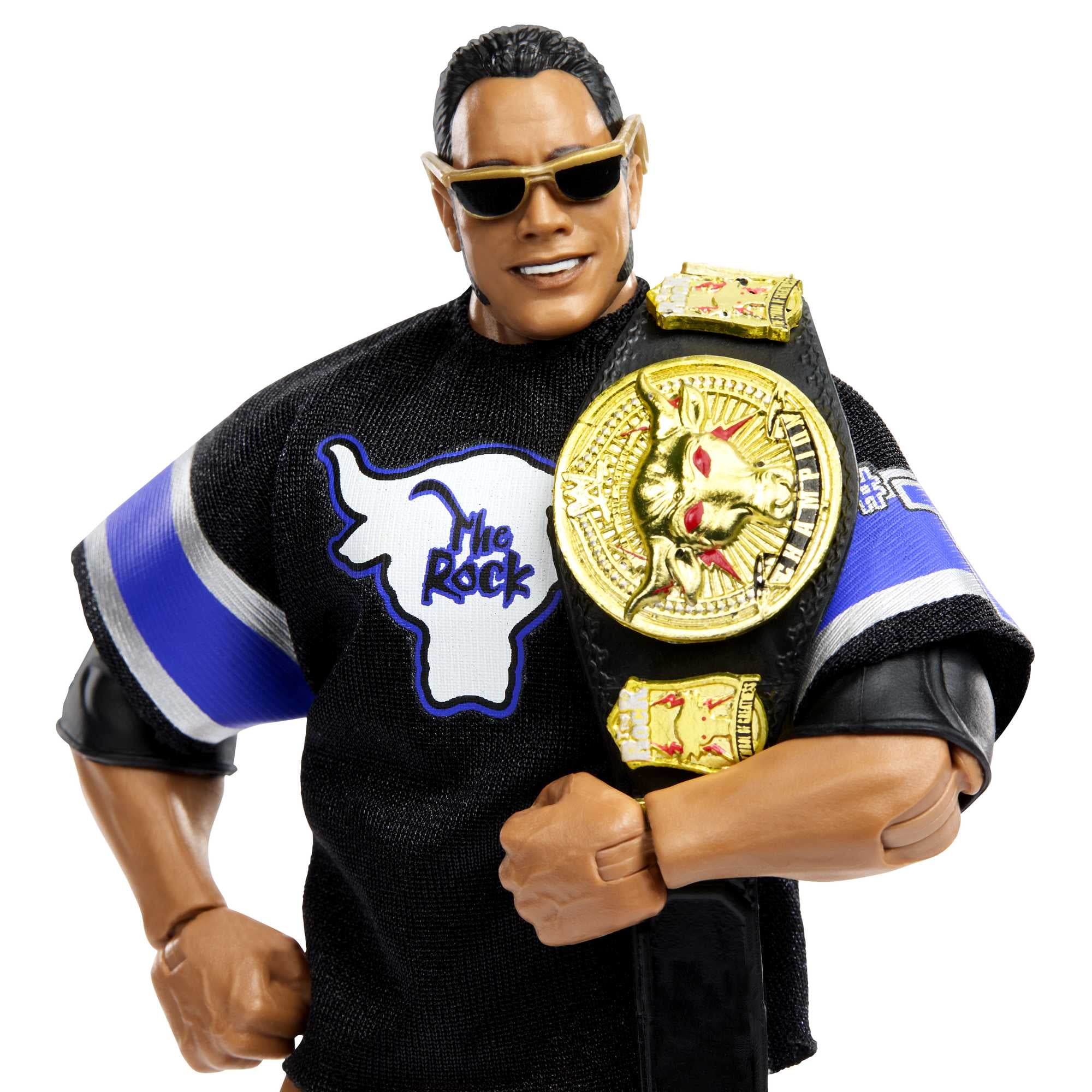 WWE Elite Collection The Rock Action Figure with Accessories, Posable Collectible (6-inch)