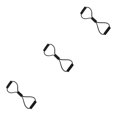 thumbnail image 1 of Guardoinrt Resistance 8 Word Chest Expander Rope Workout Muscle Fitness Rubber Elastic Black 3Set, 1 of 6