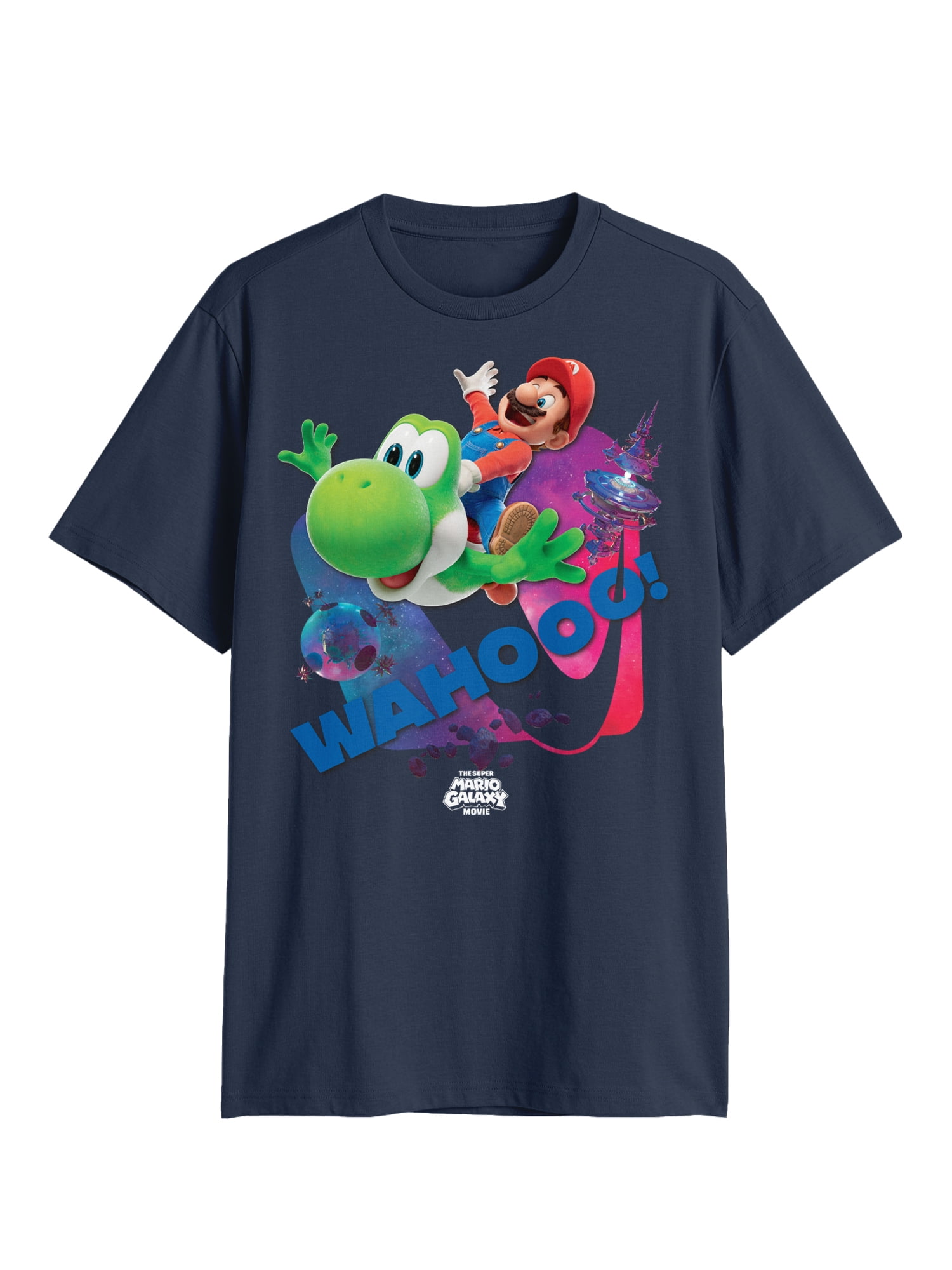 Super Mario Galaxy, Men's & Big Men's Graphic Tee, Wahooo, Sizes S-3XL