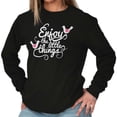 thumbnail image 4 of Cute Enjoy the Little Things Birds Women Plus Size Long Sleeve Graphic Tee Brisco Brands 2X, 4 of 5
