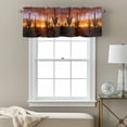 thumbnail image 3 of Desert Cactus Valance Curtain Sunset Plant Nature Landscape Modern Window Valances Rod Pocket Short Curtains Window Treatments for Kitchen Bedroom Bathroom Laundry 60" x 14", 3 of 9