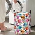 thumbnail image 4 of Lsque Skulls and Roses pattern Laundry Hamper Basket, Tall Woven Rope Hamper Basket for Clothes, Lightweight Storage Basket, Collapsible Waterproof-Medium, 4 of 8