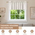 thumbnail image 4 of Dznils Rod Pocket Solid Blackout Kitchen Curtain Valance, Ivory, 52"W x 18"L, 4 Panel, 4 of 11