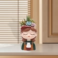 thumbnail image 6 of simhoa Girl Figurine Planter Pot Cute Plant Container for Balcony Housewarming Gift Bunny, 6 of 10