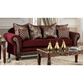 thumbnail image 2 of Furniture of America Grive Traditional Chenille 2-Piece Sofa Set in Wine, 2 of 8