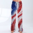 thumbnail image 2 of 4th of July Pajama Pants for Women Soft Pajama Bottoms Comfy Drawstring Sleepwear Long Pajamas Sleepwear, 2 of 5