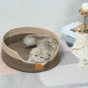 Sentmoon Cats Bed Dog Bed Dog Beds & Furniture Pet All Season Hand Woven Sleeping Mat Scratching Board Small Dog Kennel Rattan Beds for Large Dogs