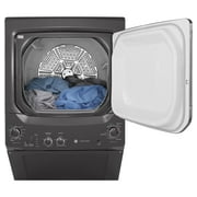 GE Unitized Spacemaker® 3.8 cu. ft. Washer with Stainless Steel Basket, 5.9 cu. ft. Gas Dryer