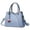 Blue, variant on Leather Handbags and Purses for Women Cherry Pendant Fashion Top Handle Satchel Multiple Compartments Crossbody Bag Red