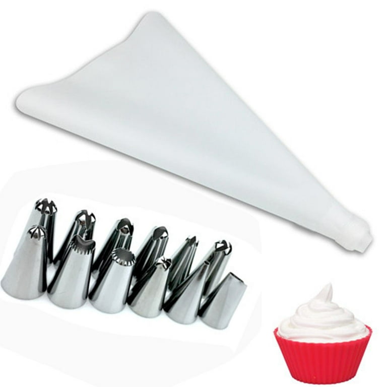 Icing bag top with nozzle