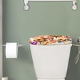 thumbnail image 2 of ZIATUBLE Sunflower Toilet Tank Top Cover Butterfly Rose Toilet Tank Dust Cover Washable Toilet Tank Cover Protector with Elastic Bottom Toilet Tank Lid Covers for Bathroom, 2 of 5