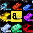thumbnail image 4 of Iluminación interior LED para automóvil, 4 piezas 72 LED Música multicolor Iluminación interior para automóvil Kit de iluminación debajo del tablero con función activa de Sincero Hogar, 4 of 9
